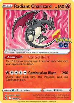 Radiant Charizard — Pokémon GO — Radiant Rare